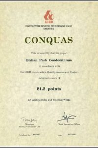 Certificate for Architectural and External Works